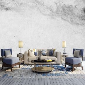 Retro Industrial Gray Style 3D Mural Wallpaper, Cement Wall Style Photo Mural Wallpapers, Mural HD Photo for Living Room TV Sofa Bedroom 169" by 118"