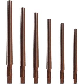 2 Pcs Conical Degree Sharp Manual Pin Taper Shank Hand Reamer 3/4/5/6/8/10mm HSS Alloy Steel 9XC Blade Taper Shank Machine Tool Reamer(6mm)