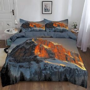 3Pcs Creative Modern Hd Photography Fried Egg Duvet Cover Queen Bedding Sets, Pale Brown Soft Microfiber Quilt Cover, 2 Pillow Cases for Boys Girls Toddler Kids Bedding