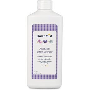 Dukal DawnMist Premium Baby Powder – 14 oz | Talc-Free, Hypoallergenic, with Aloe & Vitamin E | Soothes and Protects Delicate Skin