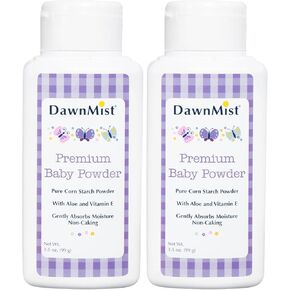 Dukal BP35C Dawnmist Baby Powder ، Premium ، 3.5 Oz. ، حالة كاملة (حزمة 2)