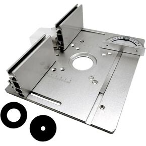 85x85mm 70x60mm Router Mounting Bracket, Anodized Aluminum, Adjustable Fence with Rotatable Push Ruler, Accurate Guide Tool for Woodworkers