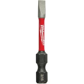 Milwaukee 48-32-4157 Shockwave 2" Power Bit Slotted 3/16" (25 Pack)