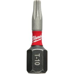Milwaukee Shockwave Torx T10 x 1 in. l Impact Insert Bit Steel 2 PC.