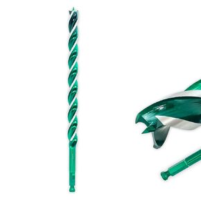 5/8"x 12" Auger Drill Bit for Wood, Hex Shank Tri-Flute Wood Drill Bits, Ship Auger Long Drill Bit for Soft and Hard Wood, Plastic, Drywall, Tree Stump and Composite Materials