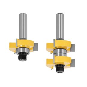 Tongue and Groove Router Bit Set with 1/2" Shank, 2pcs Router Bits Wood Milling Cutter