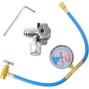Refrigerant Freezer Charge Hose Kit, Freezer Fluoridation Kit, Quick and Easy Installation, 1/4" Adapter Valve