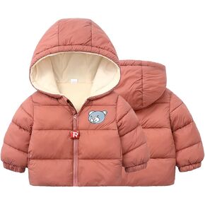 Toddler Boys Girls Winter Coat Fleece Lined Hooded Puffer Jacket Lightweight Packable Down Jacket Kids Linen Pants