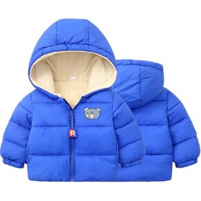 sfdgfhyf Toddler Boys Girls Winter Coat Fleece Lined Hooded Down Jacket Lightweight Packable Puffer Little Girl