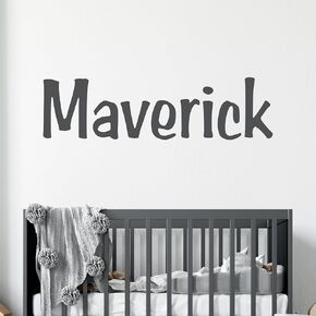 Name Wall Decal Sticker - Multiple Font Custom Baby Name - Nursery Wall Sticker - Baby Girl Baby Boy Room Wall Decor - 130527PRE