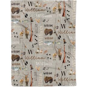 Arteaga Personalized Baby Phinkets for Boys ، بطانيات أطفال مخصصة للأولاد ، بطانية أطفال وودلاند ، أفضل هدية للطفل ، المولود الجديد ، الأم الجديدة ، الصوف الفخم الفائق ، 30'x40 ''