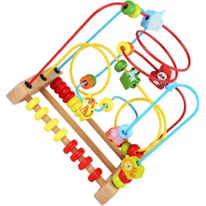 Colorful Wooden Bead Maze for Skill Improvement Activity Multipurpose Bead Roller for Sorting Counting Motor Skills Fun Educational for Early Learning