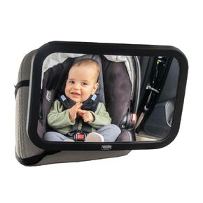 Toddleroo by North States On-the-go baby car car for Kids ، wide view shatterproof acrylic ، 360 درجة دوارة ، مراقبة المقعد الخلفي ، تم اختبارها ، الأسود