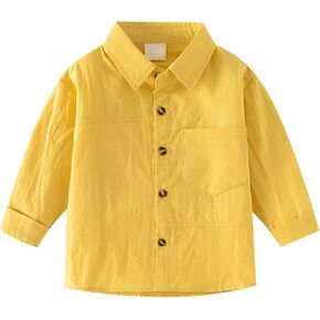 Toddler Boys Solid Classic Polo Shirts Lapel Collared Button Down Golf Tennis Tee Tops Kids School Uniform Clothes