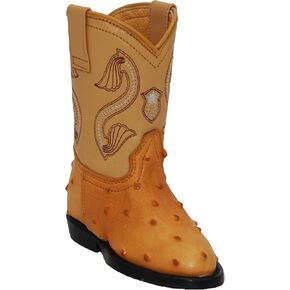 Kids Cowboy Boot Infant Toddler Ostrich Print Western Boot