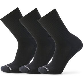 Smartwool Everyday Solid Rib Crew 3-Pack Black LG (Men's Shoe 9-11.5), Black, 9-11.5 in Saudi Arabia