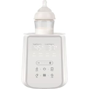 Baby Bottle Warmer for Breast Milk with Timer & Night Light, 11-in-1 Milk Warmer for Baby Bottles, 48H Keep Warm, BPA-Free Fast Heating with Adjustable Temperature (86-194℉) for Glass/PPSU Bottles