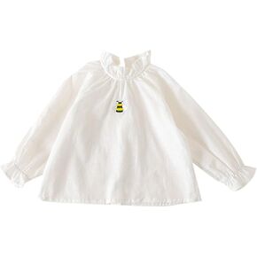 Toddler Cotton Undershirts Flower Pattern Cute Cartoon Print Girls' Top Girl Toddler Dinosaur Clothes