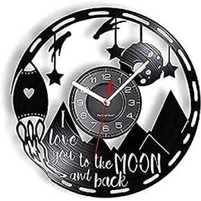 Wall Clock Nursery Quote Sign Valentines Day Vinyl Clock Couple Anniversary Lovers