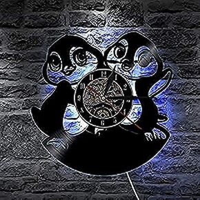 Wall Clock Baby Penguin Wall Clock Handmade Vinyl Record Clocks Creative Mute Clock Living Room Bedroom Home Decor Wall Clock Gift Clock