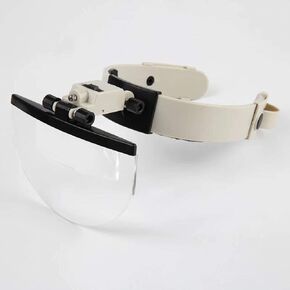 LOUPES LOUPES LOUPE MACKIFIER مع ضوء LED ، عقال لكبار الرجال الذين يقومون بإصلاح أداة المعرفون ، مُضحّة مجانية مع HD 1.5x 2x 2.5x 3.5x عدسة