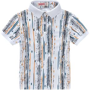 Kids Tropical Polo Shirts Short Sleeve Hawaiian Button Down Shirts Toddler Boys Girls Active Golf Shirt Collared Tops