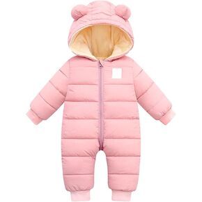 Girls Ski Sweater Newborn Infant Baby Winter Warm Hooded Thick Down Jumpsuit Romper Jacket Girls Jacket Lined 10