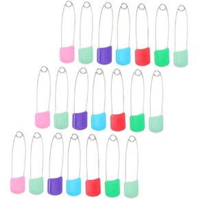 50Pcs Safety Pins for Cloth Diapers Mixed Color Brooch Secure Locking Nappy Fasteners Lightweight Travel Friendly for Newborns and Reusable Diapers