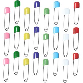 100Pcs Plastic Head Diaper Pins Safety Lock Nappy Pins for Cloth Diapers Bibs and Blankets Durable Design for Secure Fastening and Versatile Use
