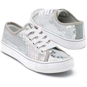 Balera Sequin High and Low Top Sneakers for Girls & Women Perfect for Dance
