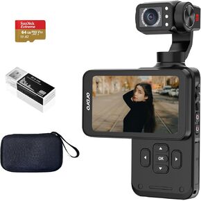 ORDRO M5 5K Video Camera Camcorder WiFi with 3-Axis Gimbal Stabilization, 5K Video, Face Tracking, IR Night Vision Video Camera, 3.5inch Rotatable Screen Vlog Camera for YouTube TikTok
