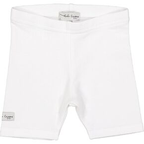 Lil Legs Unisex Boys Girls Cotton Short Leggings - White, 24 Months