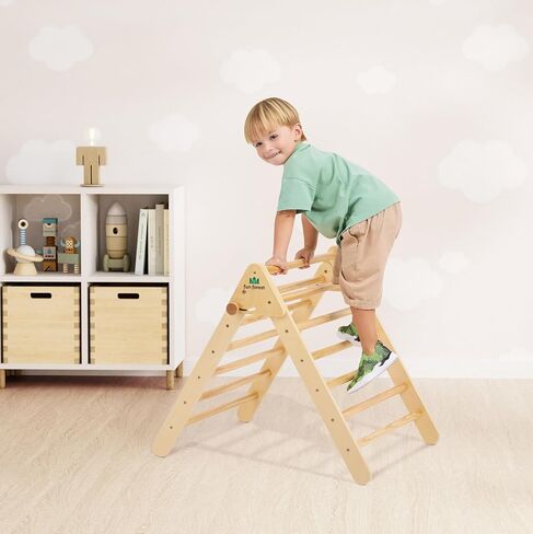 Fun Forest Pikler Triangle | Real Beech Wood Montessori Ladder | Foldable Montessori Climbing Set for Toddler | Climbing Toys Indoor | Climbing Toys for Toddlers 1-3 Inside (Medium) in Saudi Arabia