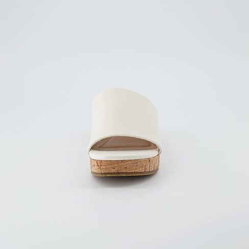 CUSHIONAIRE Women's Nano cork wedge sandal +Memory Foam, Wide Widths Available, Black 8 W in Saudi Arabia