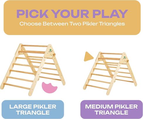 Fun Forest Pikler Triangle | Real Beech Wood Montessori Ladder | Foldable Montessori Climbing Set for Toddler | Climbing Toys Indoor | Climbing Toys for Toddlers 1-3 Inside (Medium) in Saudi Arabia