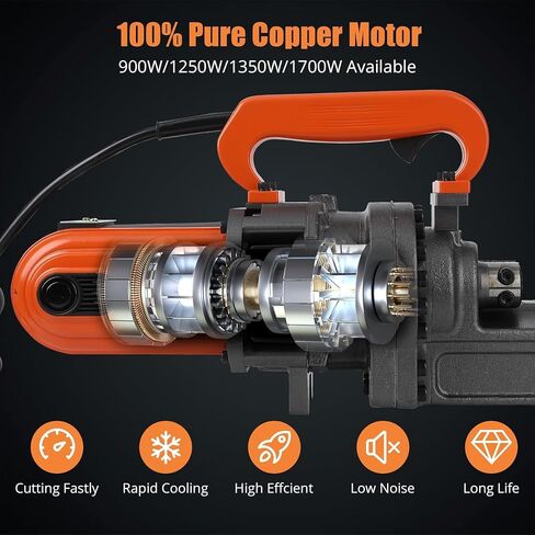 Electric Hydraulic Rebar Cutter 1700W 110V Cutting up to 1Inch #8 4-25mm Rebar Steel with Blades Cutting Speed 5S Heavy Duty Concrete Construction Tools 1700W RC-25 in Kuwait