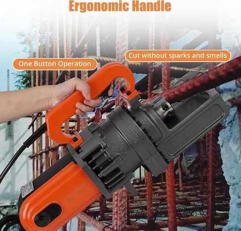 Electric Hydraulic Rebar Cutter 1700W 110V Cutting up to 1Inch #8 4-25mm Rebar Steel with Blades Cutting Speed 5S Heavy Duty Concrete Construction Tools 1700W RC-25 in Kuwait