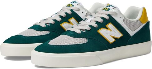 حذاء New Balance 574 Vulc أسود/أزرق مخضر عتيق للرجال في الولايات المتحدة 10.5، مقاس 12 للسيدات متوسط in Saudi Arabia