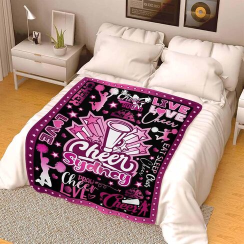 Ship Next Day,Personalized Baby Blanket for Girls Custom Birthday Blanket with Name Soft Butterfly Flower Pattern Personalized Name Blankets for Kids Daughter Granddaughter Friends on Birthday in Saudi Arabia