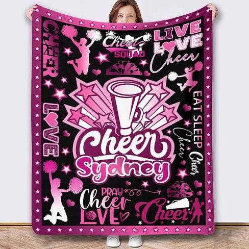 Ship Next Day,Personalized Baby Blanket for Girls Custom Birthday Blanket with Name Soft Butterfly Flower Pattern Personalized Name Blankets for Kids Daughter Granddaughter Friends on Birthday in Saudi Arabia