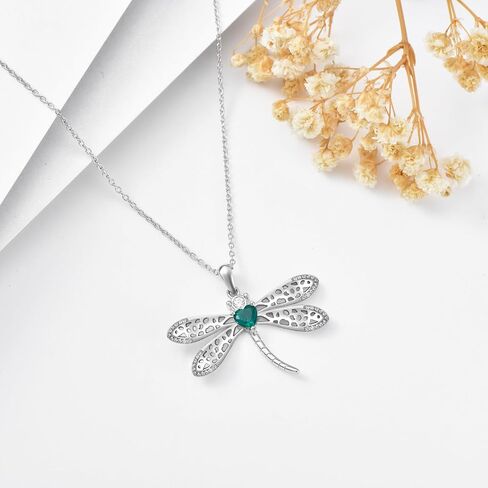 Gnteey Laboratory Grown Emerald Necklace 925 Sterling Silver 9x6 mm Oval Emerald Owl Pendant Necklace for Women in Saudi Arabia