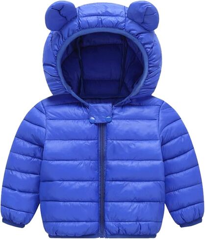 Boys and Toddler's Lightweight Packable Puffer Jacket Baby Girls Winter Coat Cute Bear Ears Hooded 4t Outfits Boys in Saudi Arabia