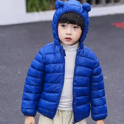 Boys and Toddler's Lightweight Packable Puffer Jacket Baby Girls Winter Coat Cute Bear Ears Hooded 4t Outfits Boys in Saudi Arabia