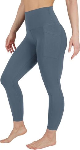 90 Degree By Reflex Cotton High Waist Ankle Length Compression Leggings with Elastic Free Waistband in Saudi Arabia