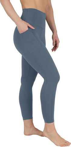 90 Degree By Reflex Cotton High Waist Ankle Length Compression Leggings with Elastic Free Waistband in Saudi Arabia