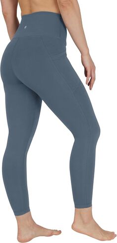 90 Degree By Reflex Cotton High Waist Ankle Length Compression Leggings with Elastic Free Waistband in Saudi Arabia