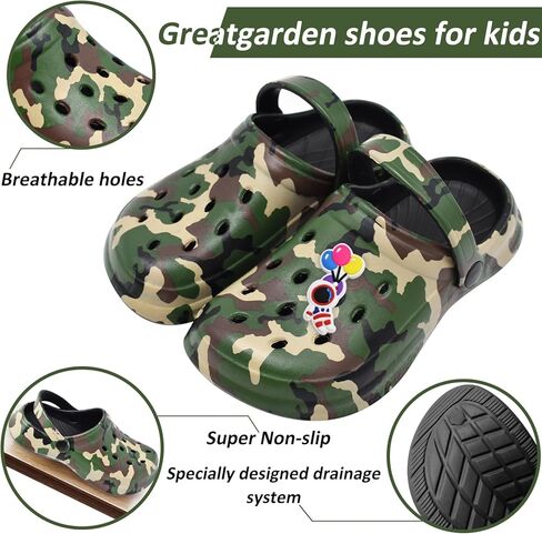 Cyiecw Toddler Kids Clogs Garden Shoes for Boys Girls, Children Slip On Slides Sandals Indoor Outdoor, Kid Beach Pool Water Shoes with Non-Slip Sole in Kuwait