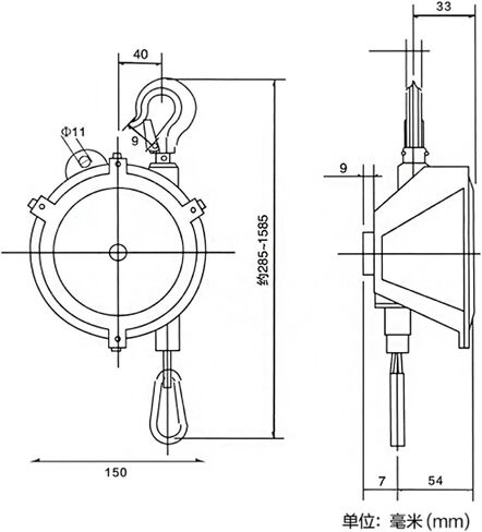 Heavy Duty Retractable Spring Tool Balancer,Hanging Retractable Tool Spring Balancer, Balancer Retractor with 1.5 m Wire Rope Hanging Holding Equipment(EW-3) in Saudi Arabia
