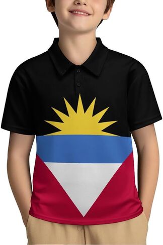 Zakqeik Puerto Rico Flag Boys Active Polo-Shirts Soft Golf-Shirts Short Sleeve in Saudi Arabia