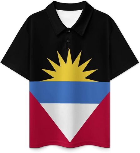 Zakqeik Puerto Rico Flag Boys Active Polo-Shirts Soft Golf-Shirts Short Sleeve in Saudi Arabia